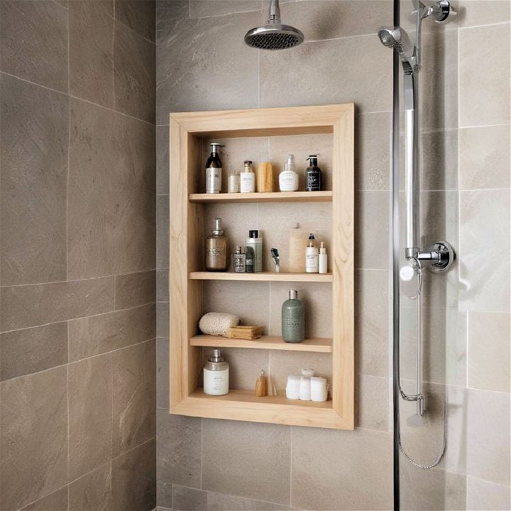 stylish and practical shower niche