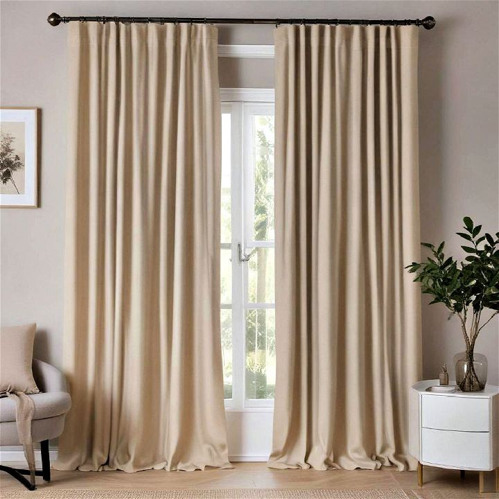 stylish beige curtain
