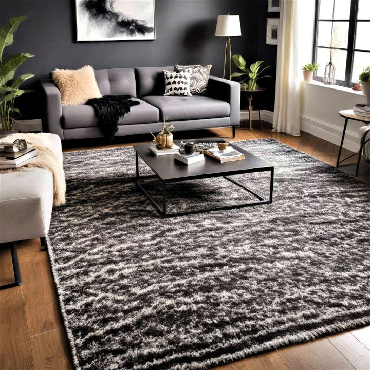 stylish black rug idea
