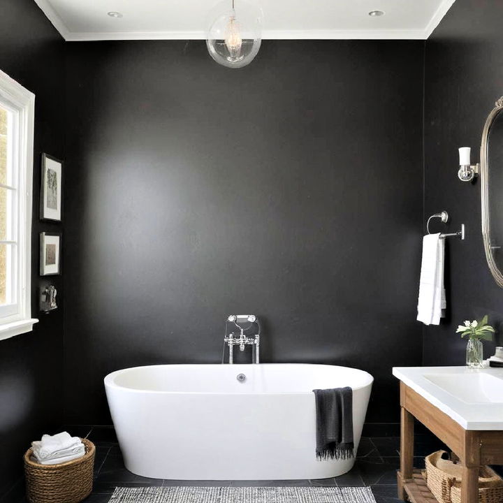 stylish black wall paint