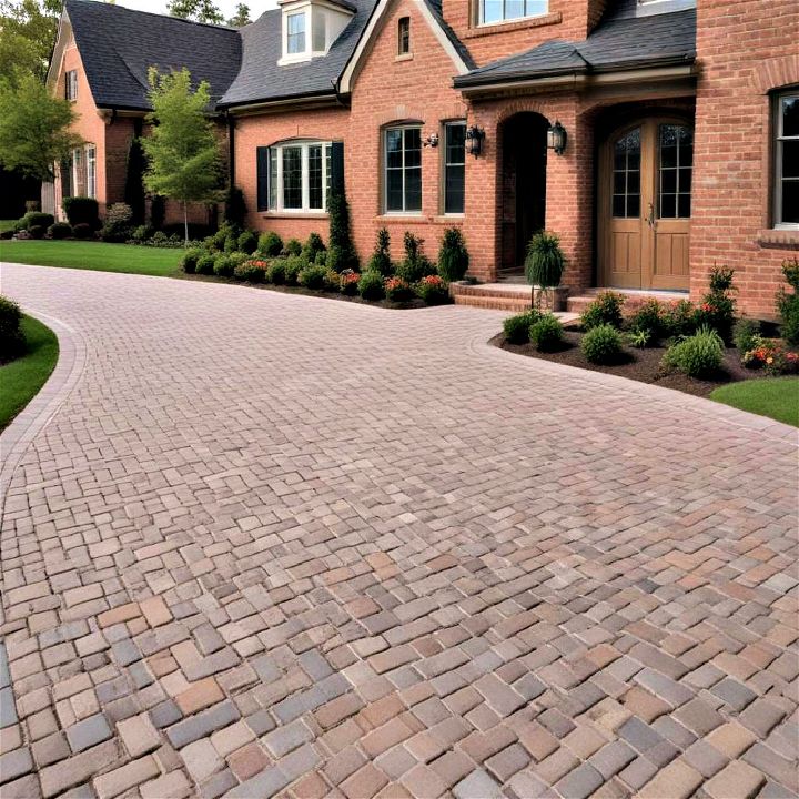 stylish brick driveway