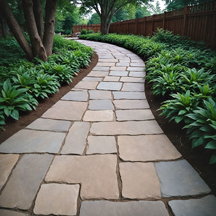 stylish flagstone walkway