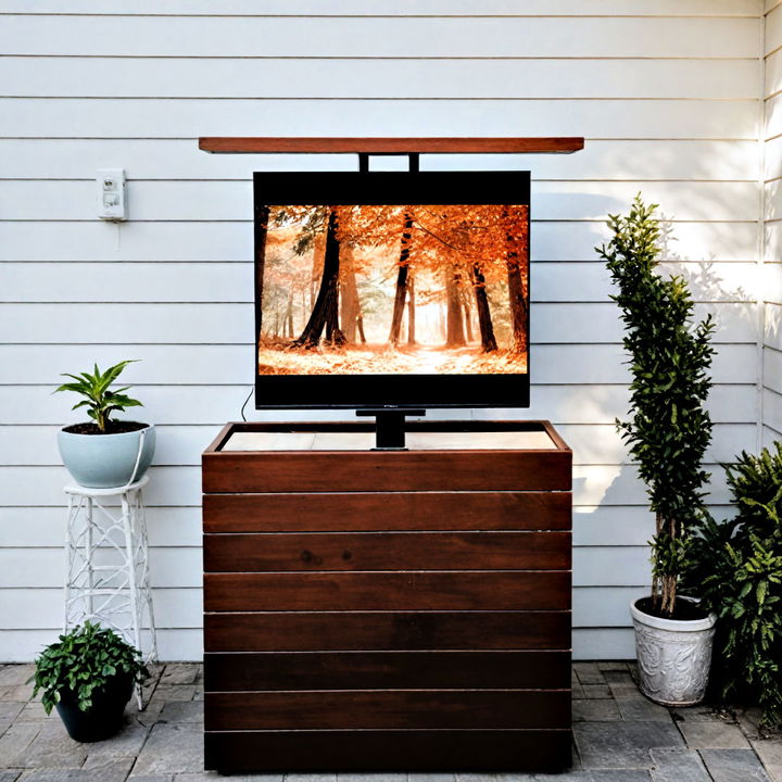 stylish motorized tv lift cabinet