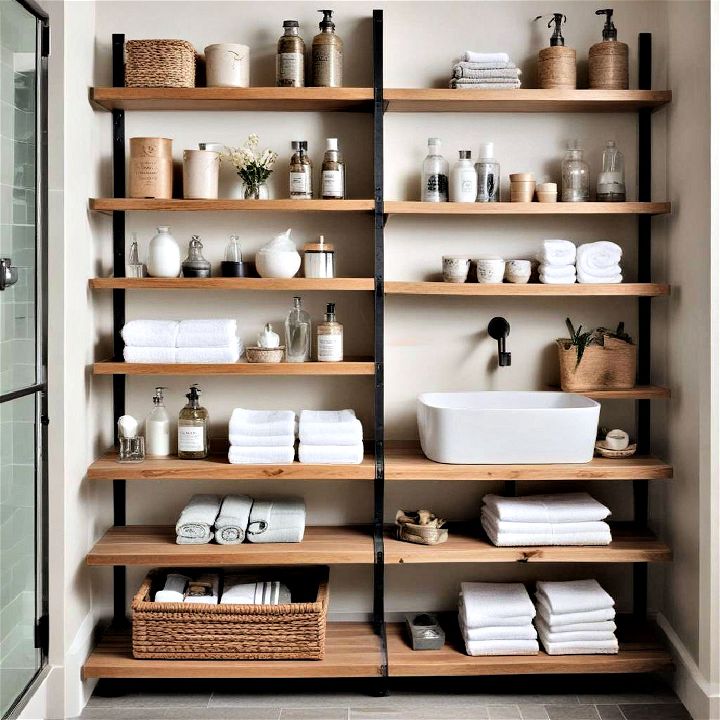 stylish open shelving