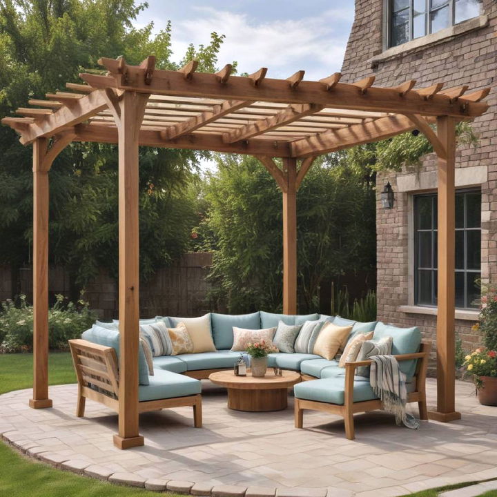 stylish pergola living room