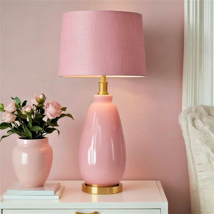 stylish pink lampshade