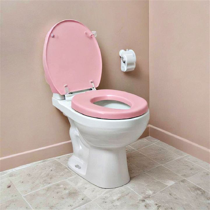stylish pink toilet seats