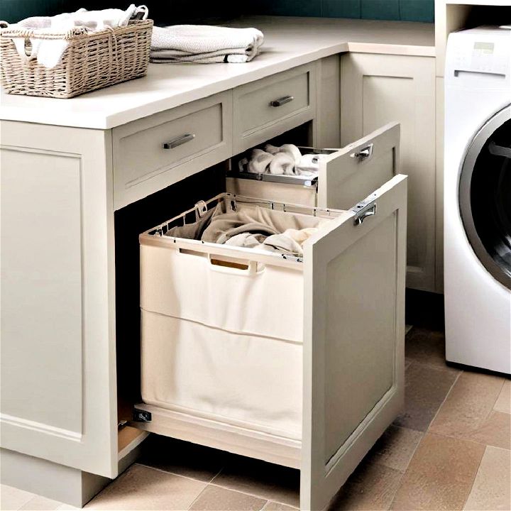 stylish pull out laundry hampers