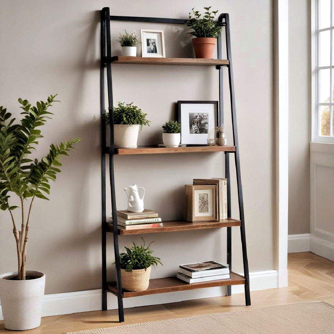 stylish yet functional ladder shelf