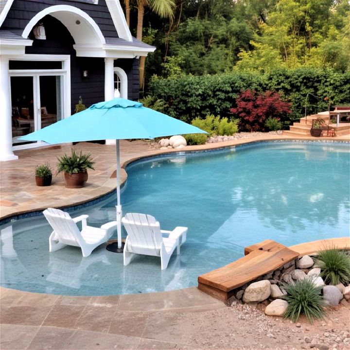 sun deck for pool patio