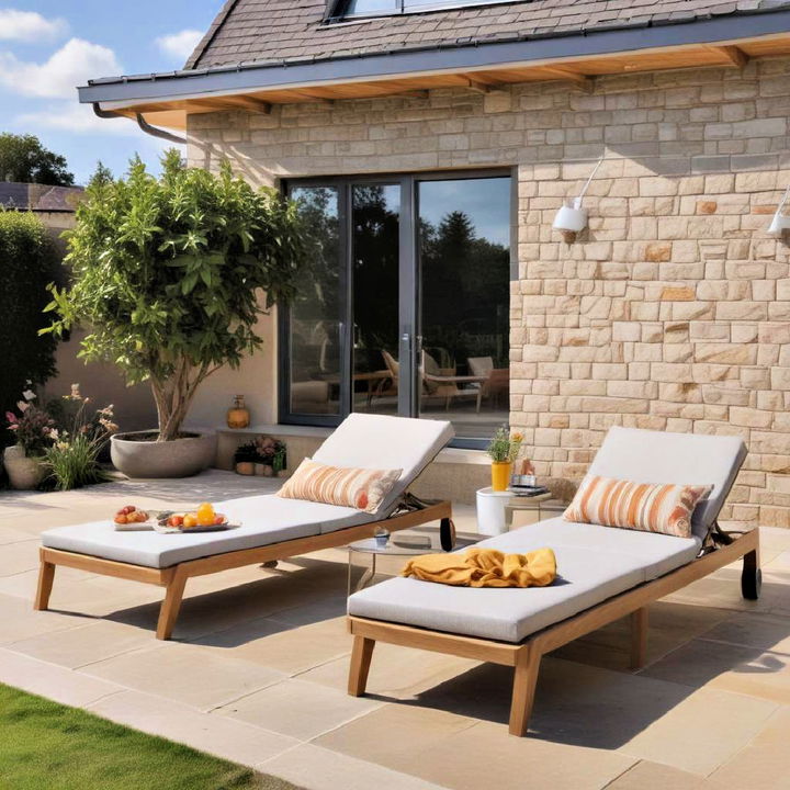 sun lounger for outdoor living room