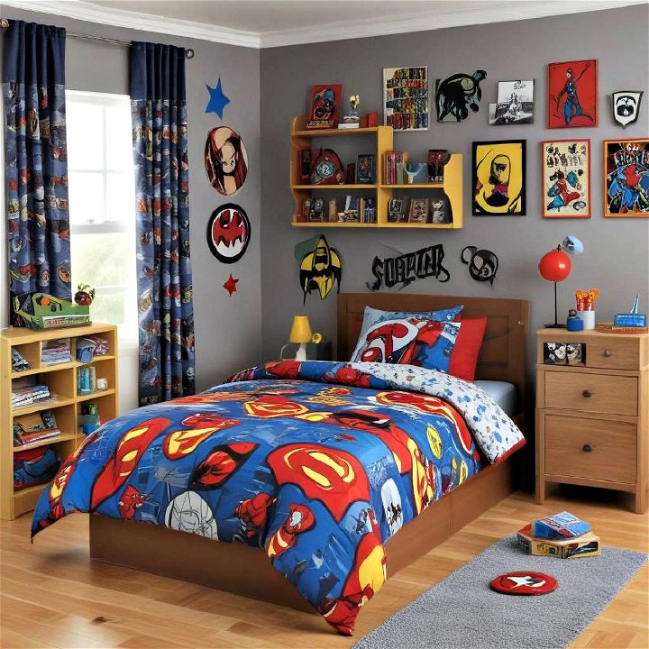superhero theme bedroom for girls