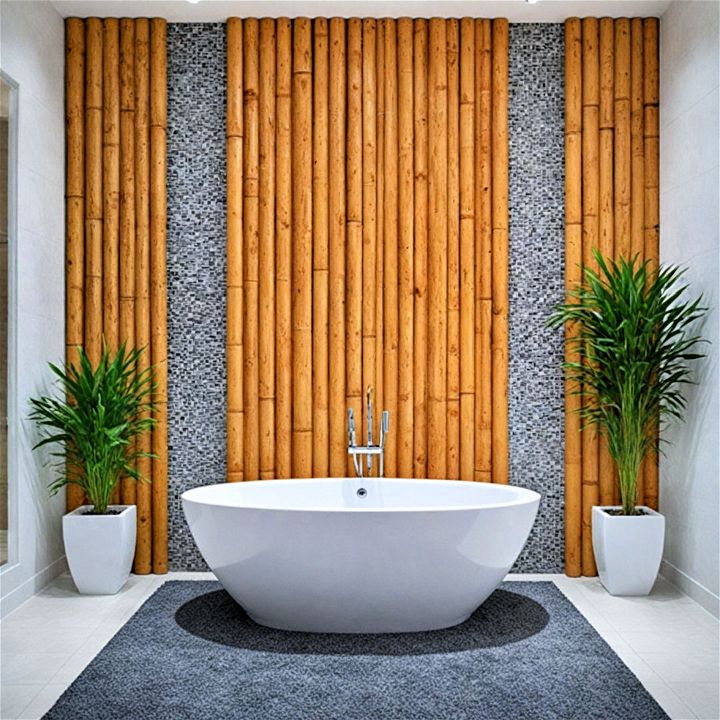 sustainable and stylish bamboo wall