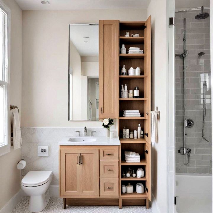 tall vanity to maximize vertical space
