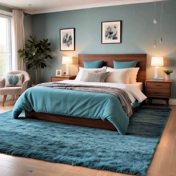 teal rug bedroom room s design