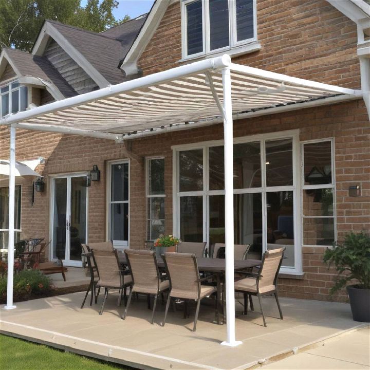 tensioned deck awning
