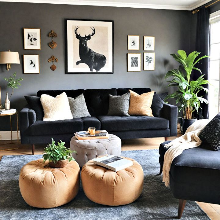 textural mix to add depth to your living room