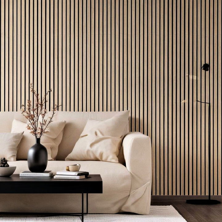 textured wall for japandi living room