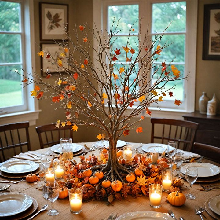 thankful tree as a unique table centerpiece