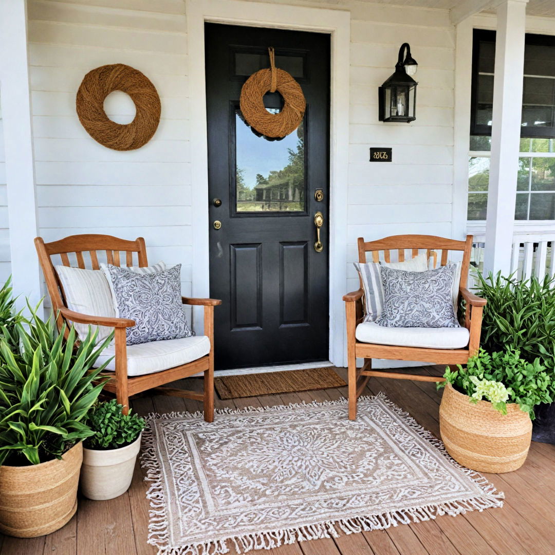 throw pillows to cozy up your porch