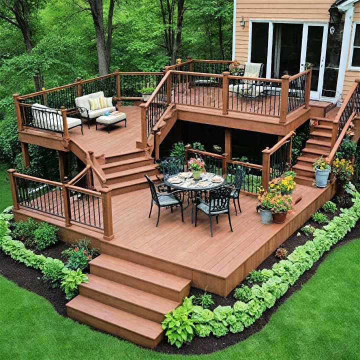 tiered deck for small backyards