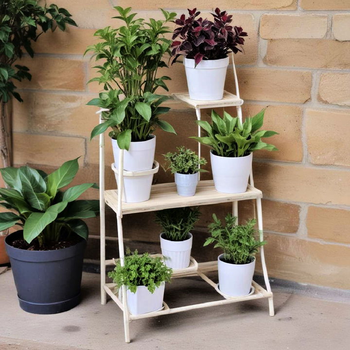 tiered plant stand compact space