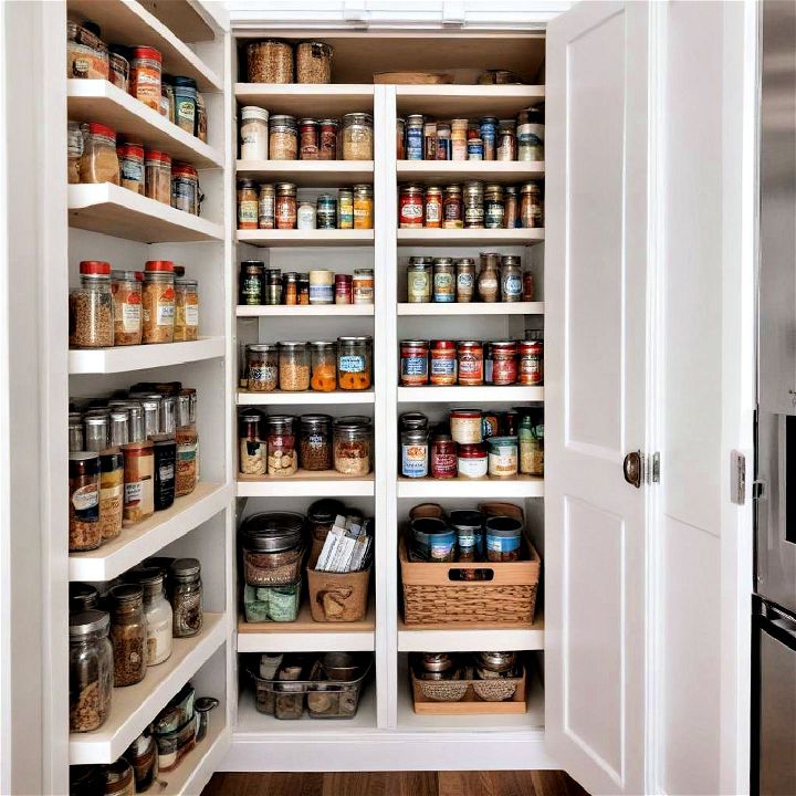 tiered shelving for pantry