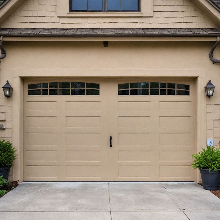 timeless beige garage door