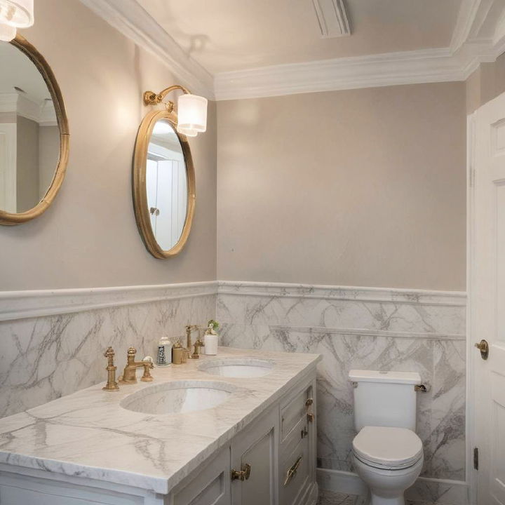 timeless marble wainscoting