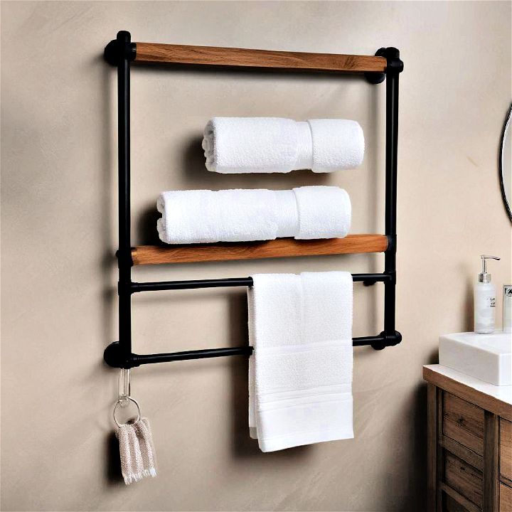 towel rack for modern farmhouse bathroom