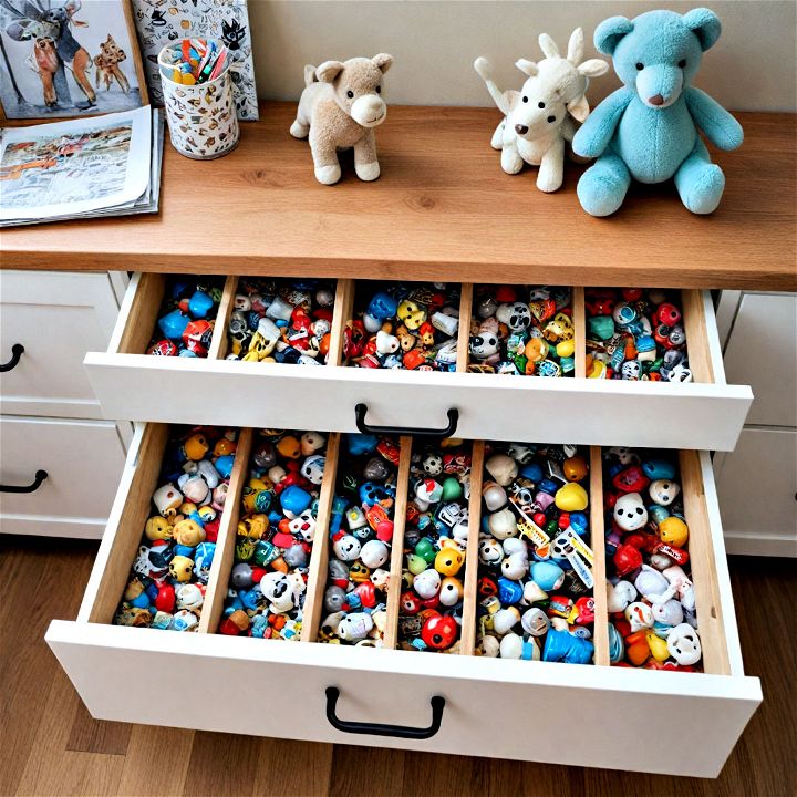 toy drawer dividers within existing furniture