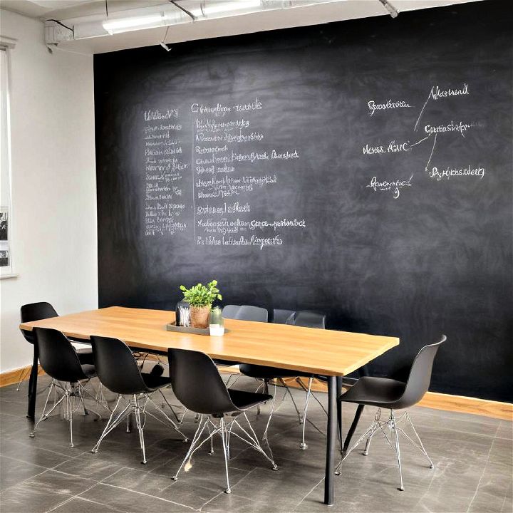 traditional conference room chalkboard wall