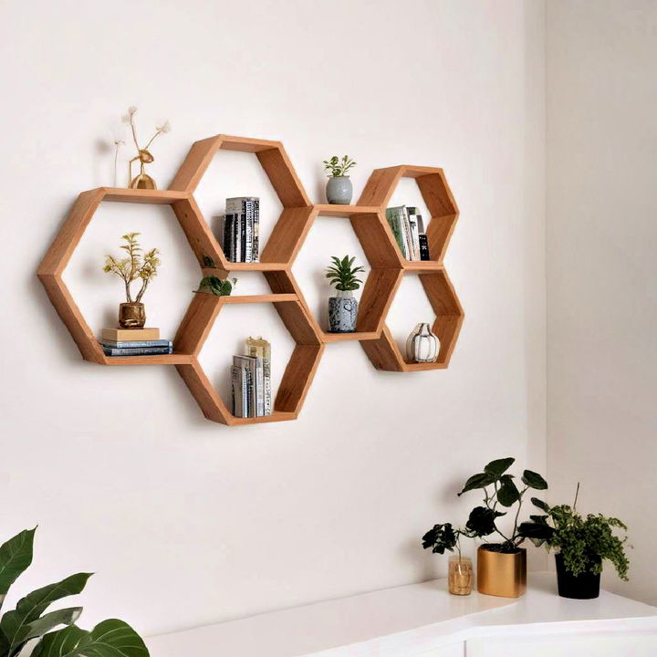 traditional hexagonal shelves