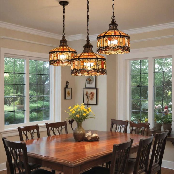 traditional stained glass pendant lights