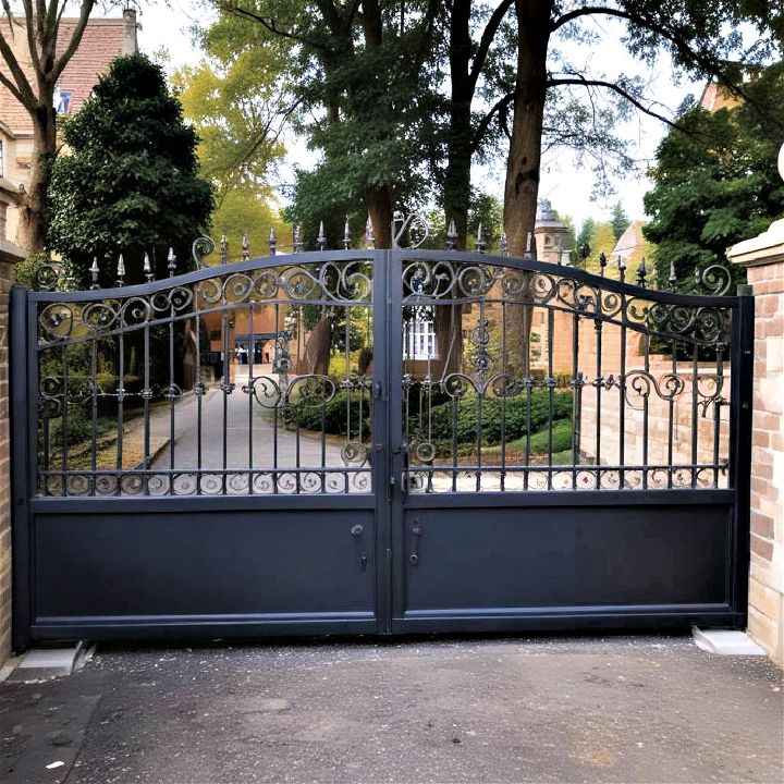 traditional wrought iron front gate