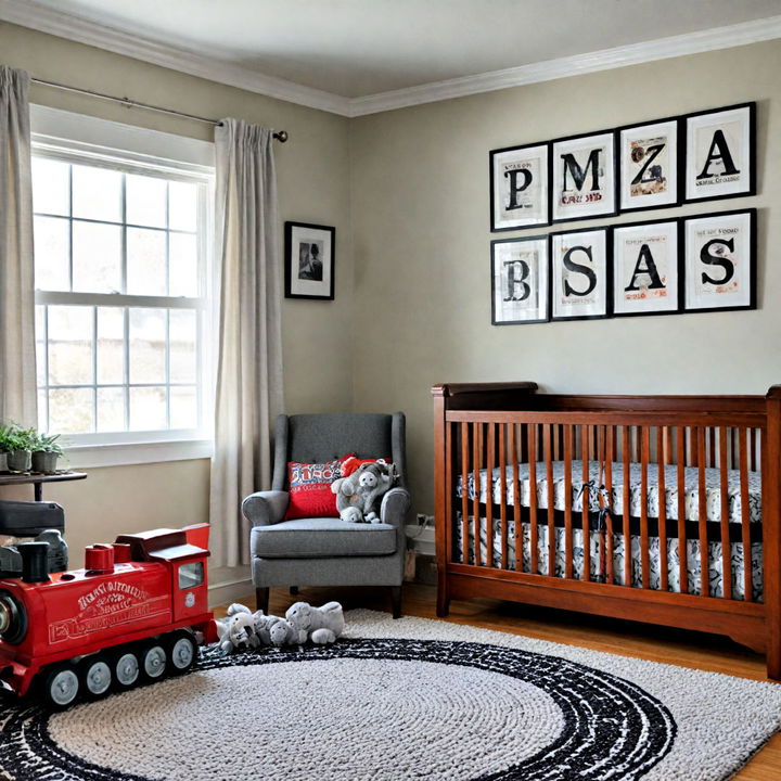 train station themed nursery