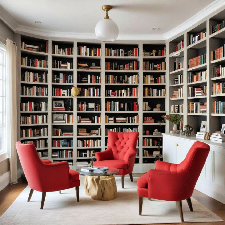 transform den into a library
