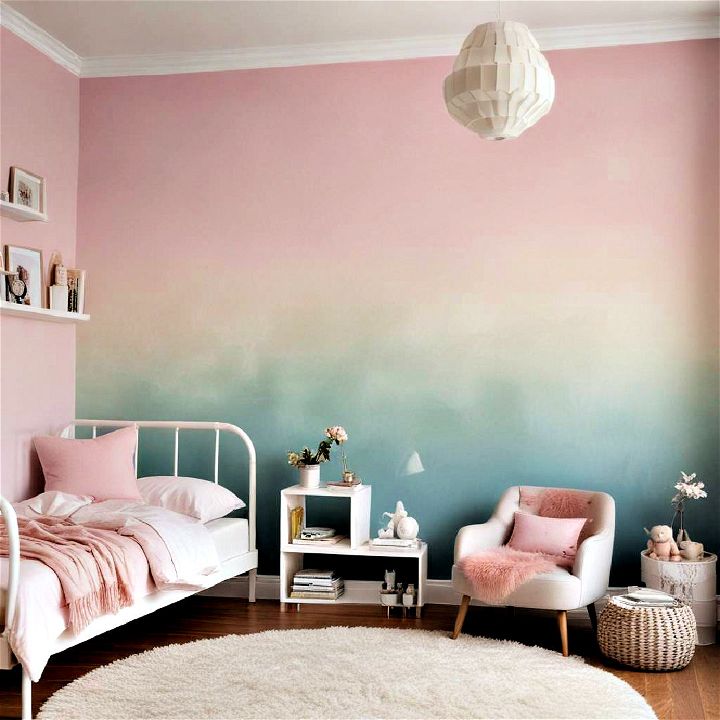 trendy and timeless ombre kids room