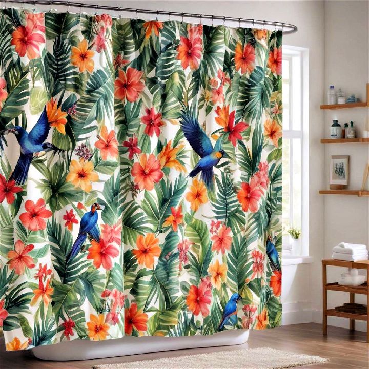 tropical paradise curtain design