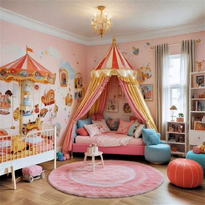 turn the bedroom into a mini amusement park