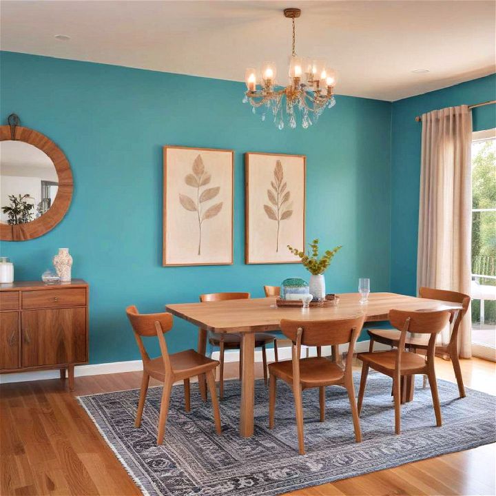 turquoise dining room paint color