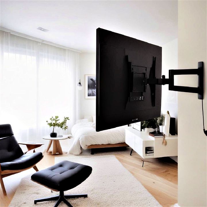 tv with adjustable arm mount