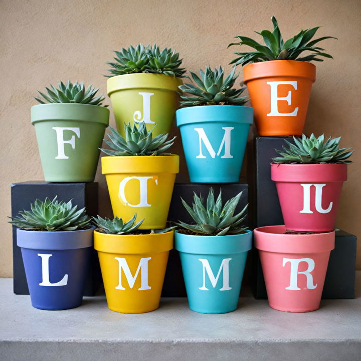 typography based design pots