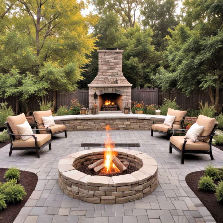 ultimate fireplace and fire pit combo