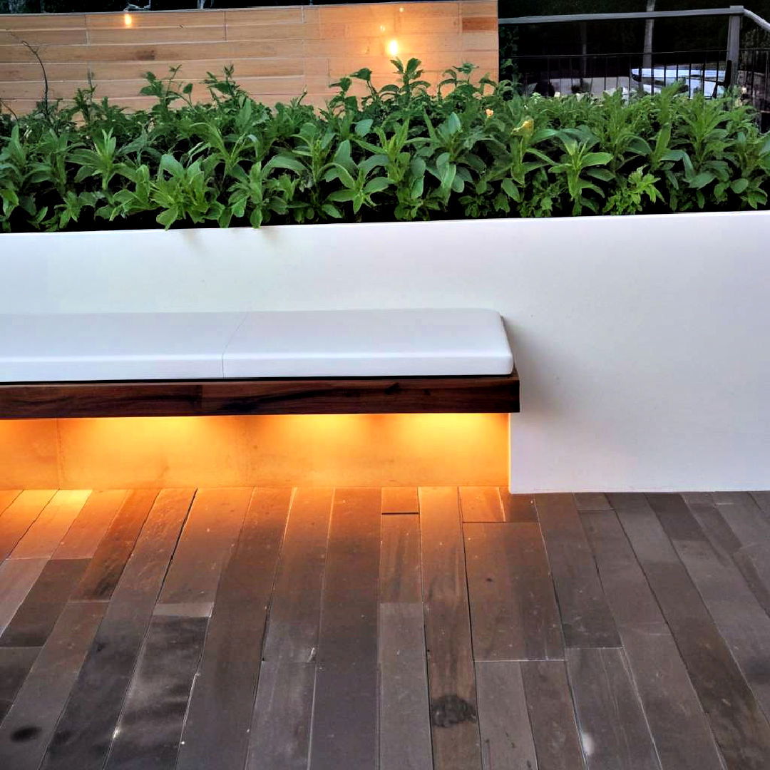 under bench lighting to illuminate your balcony