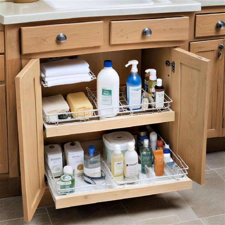 under sink organizer for bathroom closet