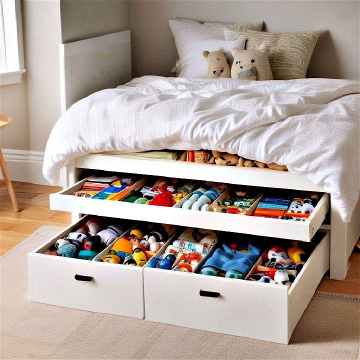 under the bed storage to keep items organized