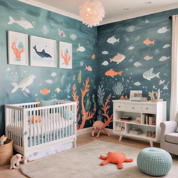 under the sea themed boy nursery