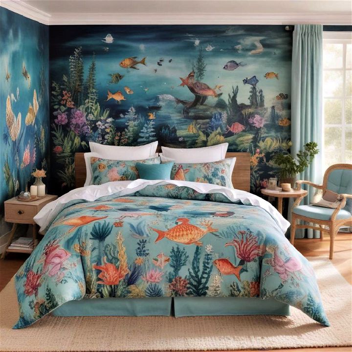 underwater and mermaid theme bedroom