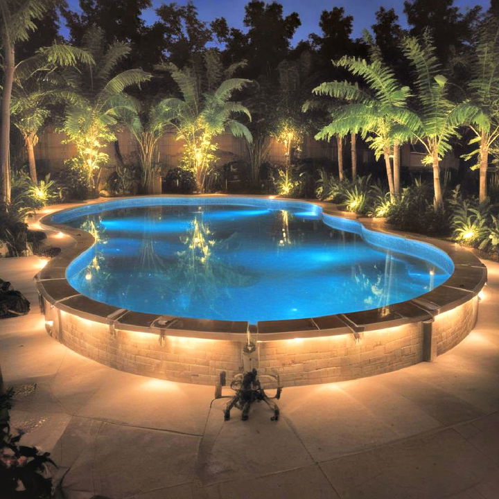 underwater lighting above ground pool